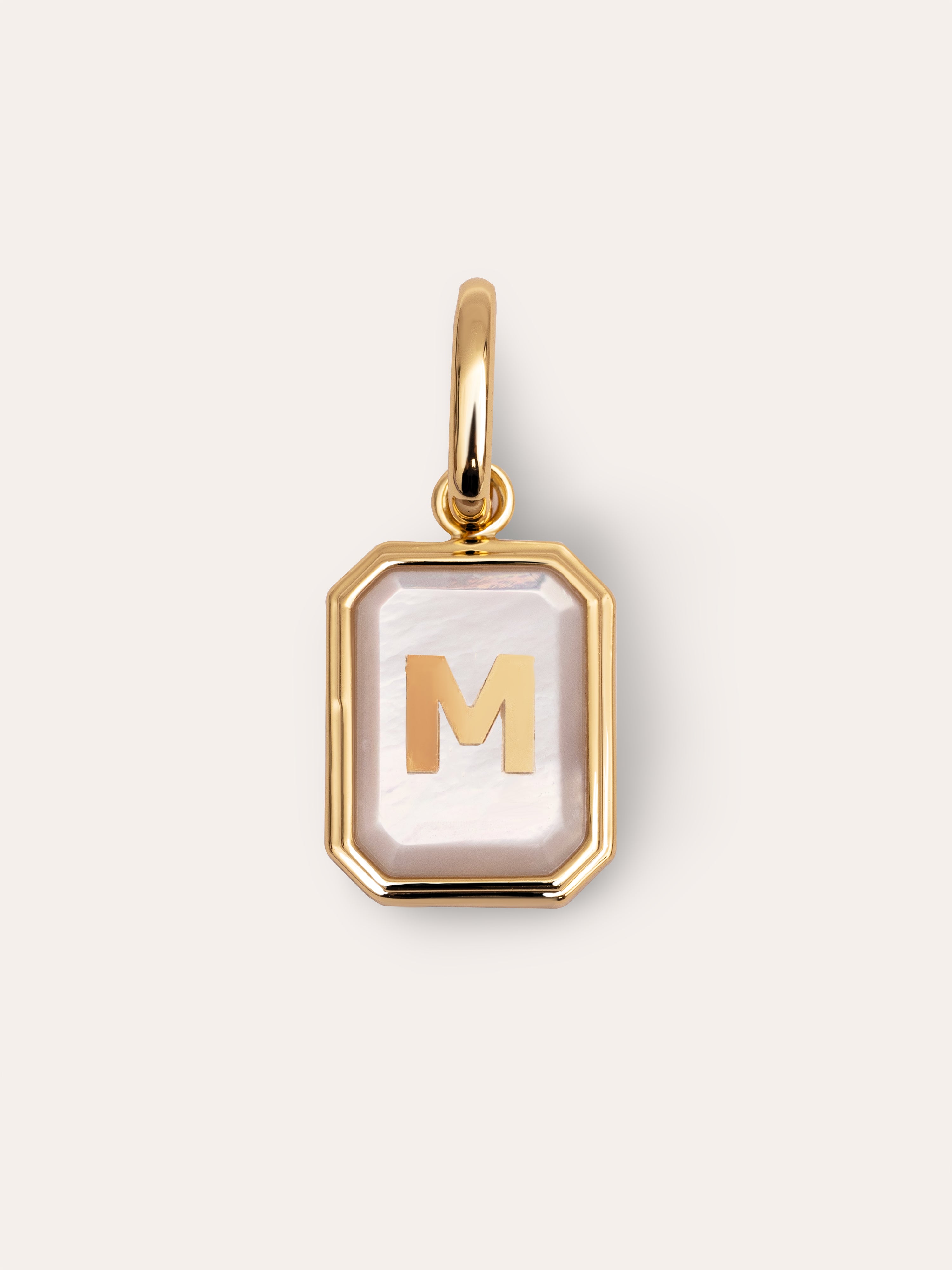 Letter Nacar Gold Personalized Charm