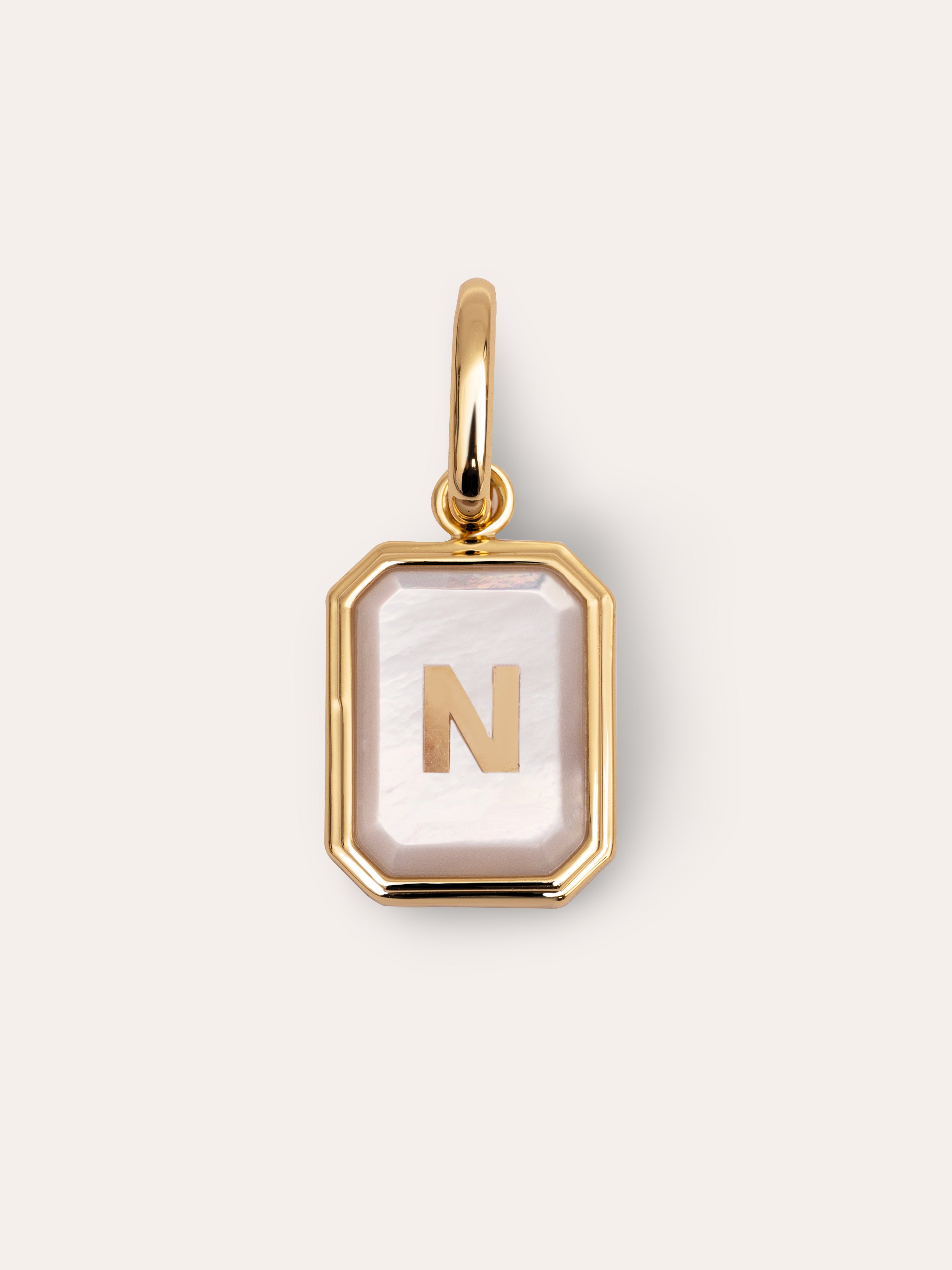 Letter Nacar Gold Personalized Charm