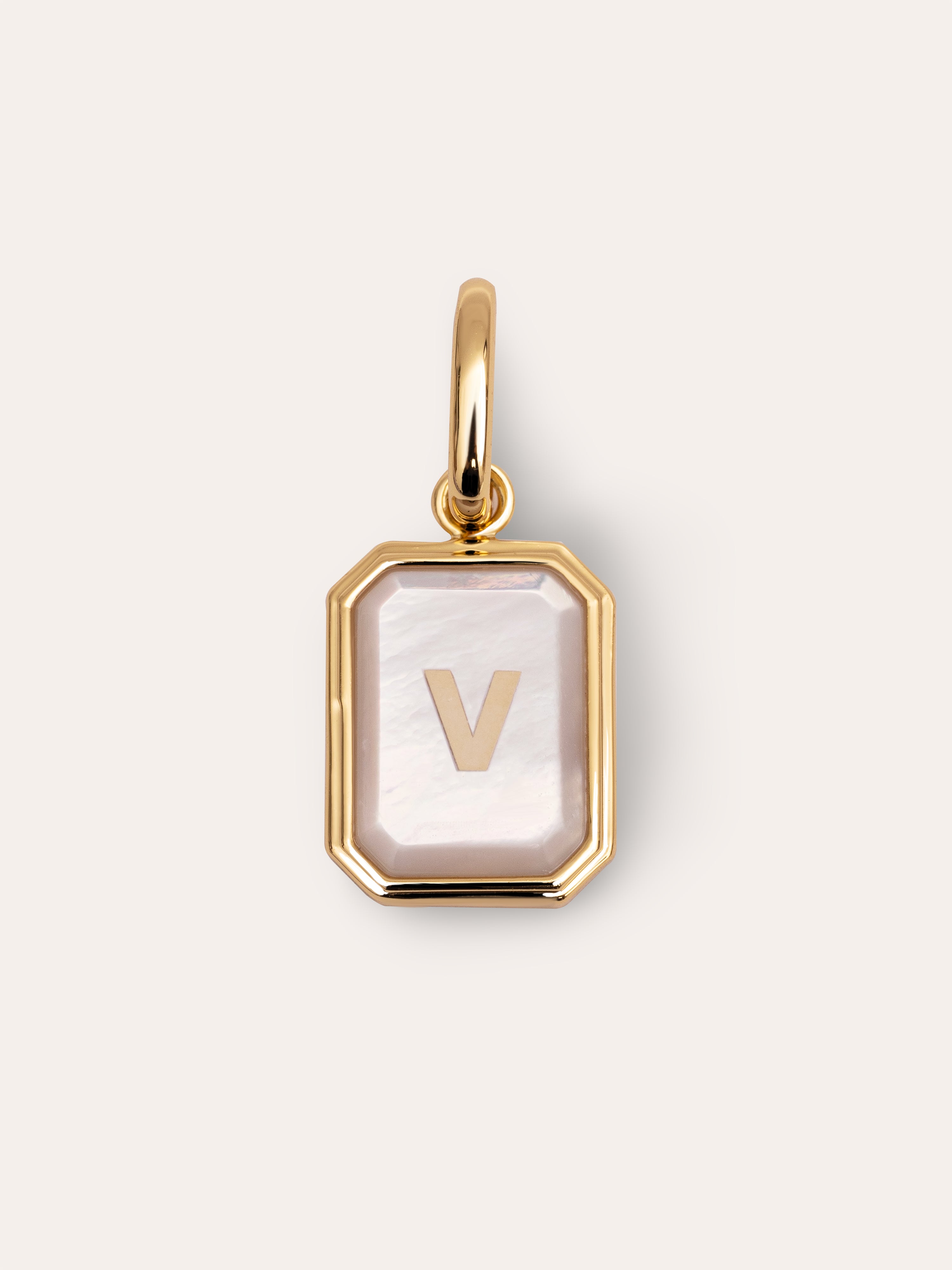 Letter Nacar Gold Personalized Charm