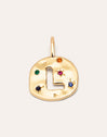 Charm Personalizado Organic Colors Letter Baño Oro