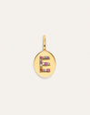 Signet Letter Colors Personalized Gold Charm
