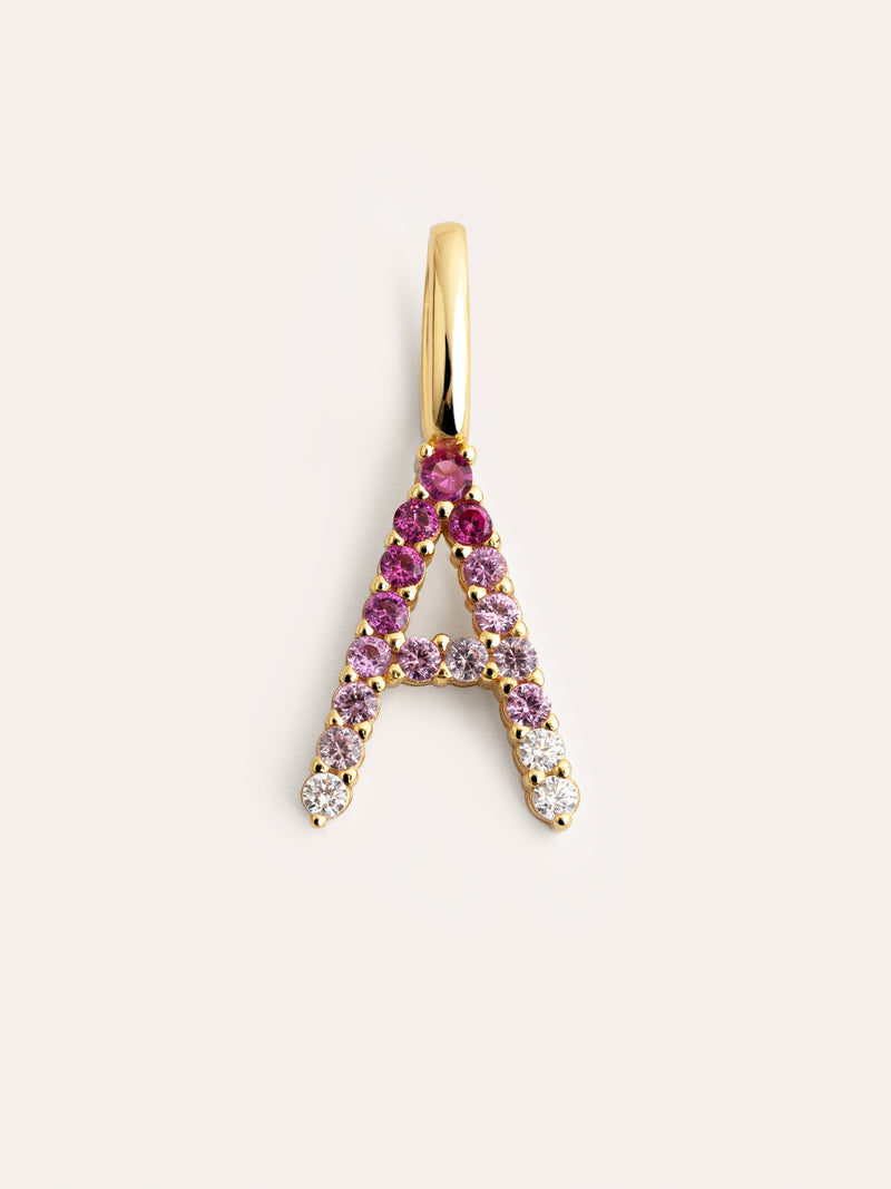Charm Letter Spark Sakura Argent Plaqué Or