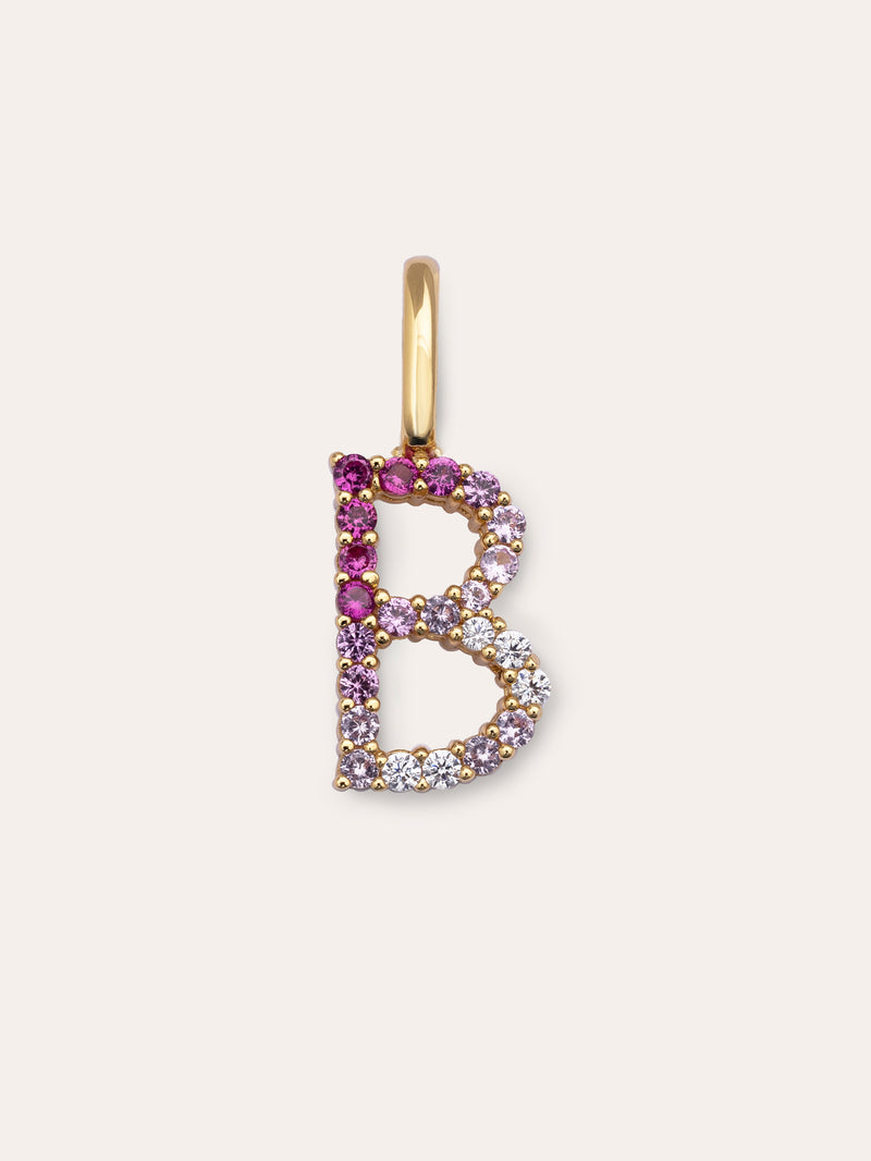 Charm Letter Spark Sakura Argent Plaqué Or