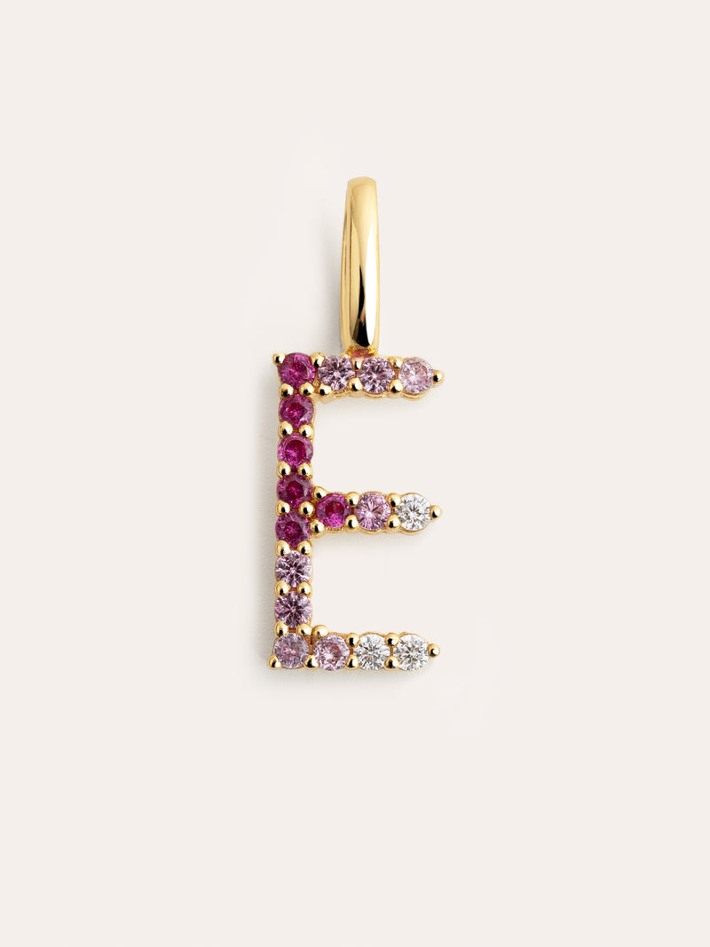 Charm Letter Spark Sakura Argent Plaqué Or