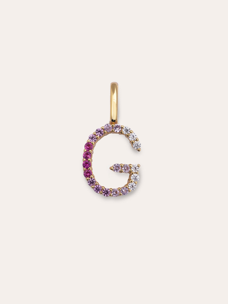 Charm Letter Spark Sakura Argent Plaqué Or