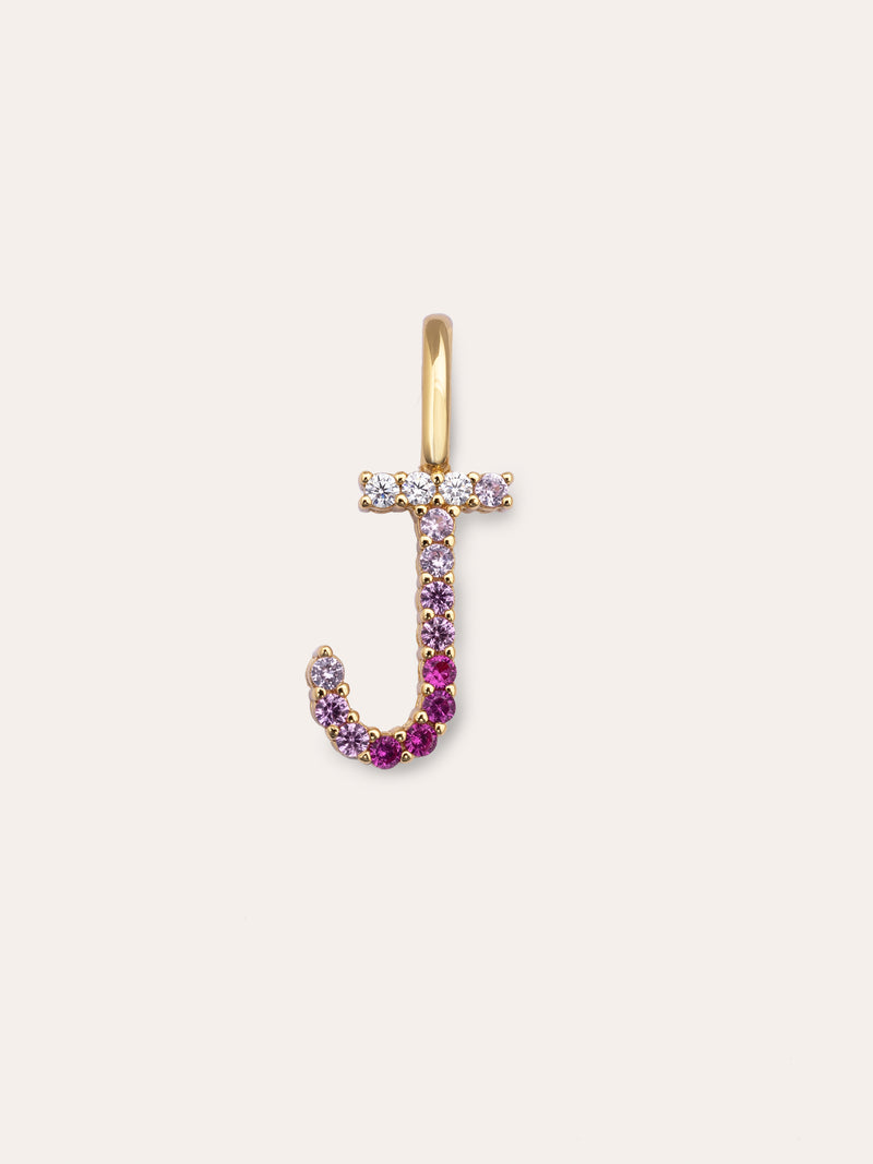 Charm Letter Spark Sakura Argent Plaqué Or