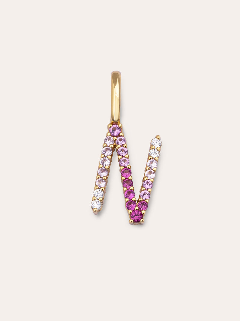 Charm Letter Spark Sakura Argent Plaqué Or