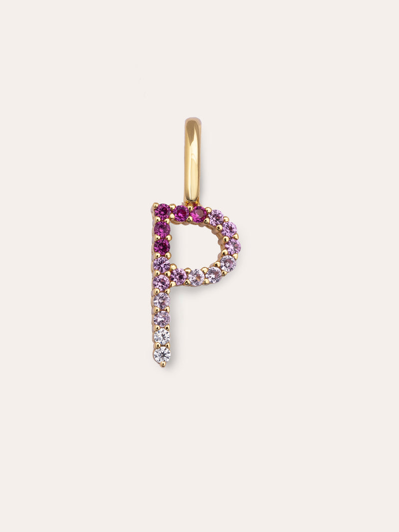 Charm Letter Spark Sakura Argent Plaqué Or