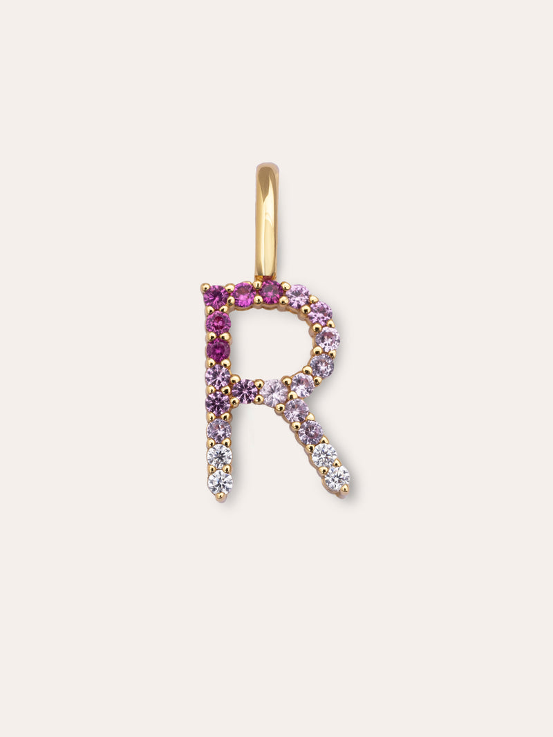 Charm Letter Spark Sakura Argent Plaqué Or