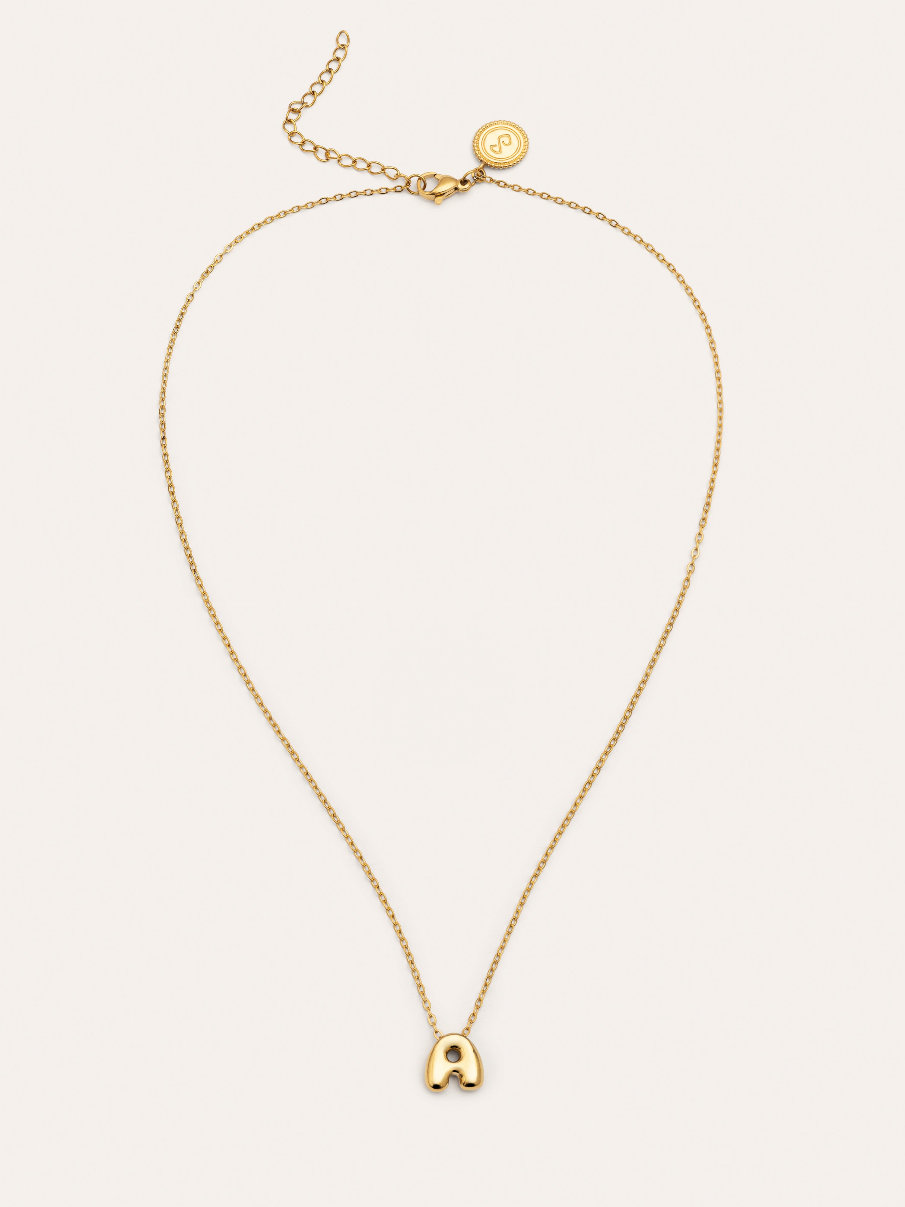 Collar Personalizado Hailey Letter Acero Baño Oro