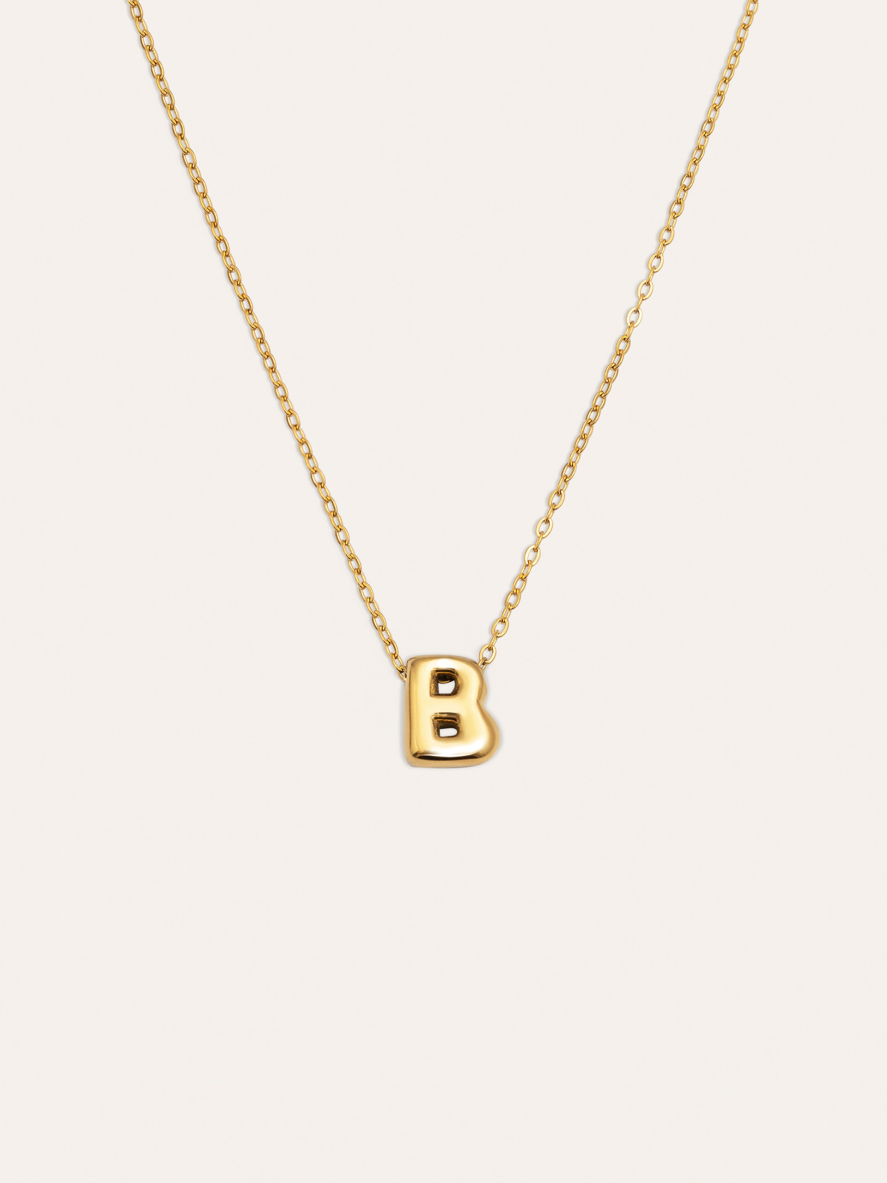 Collar Personalizado Hailey Letter Acero Baño Oro