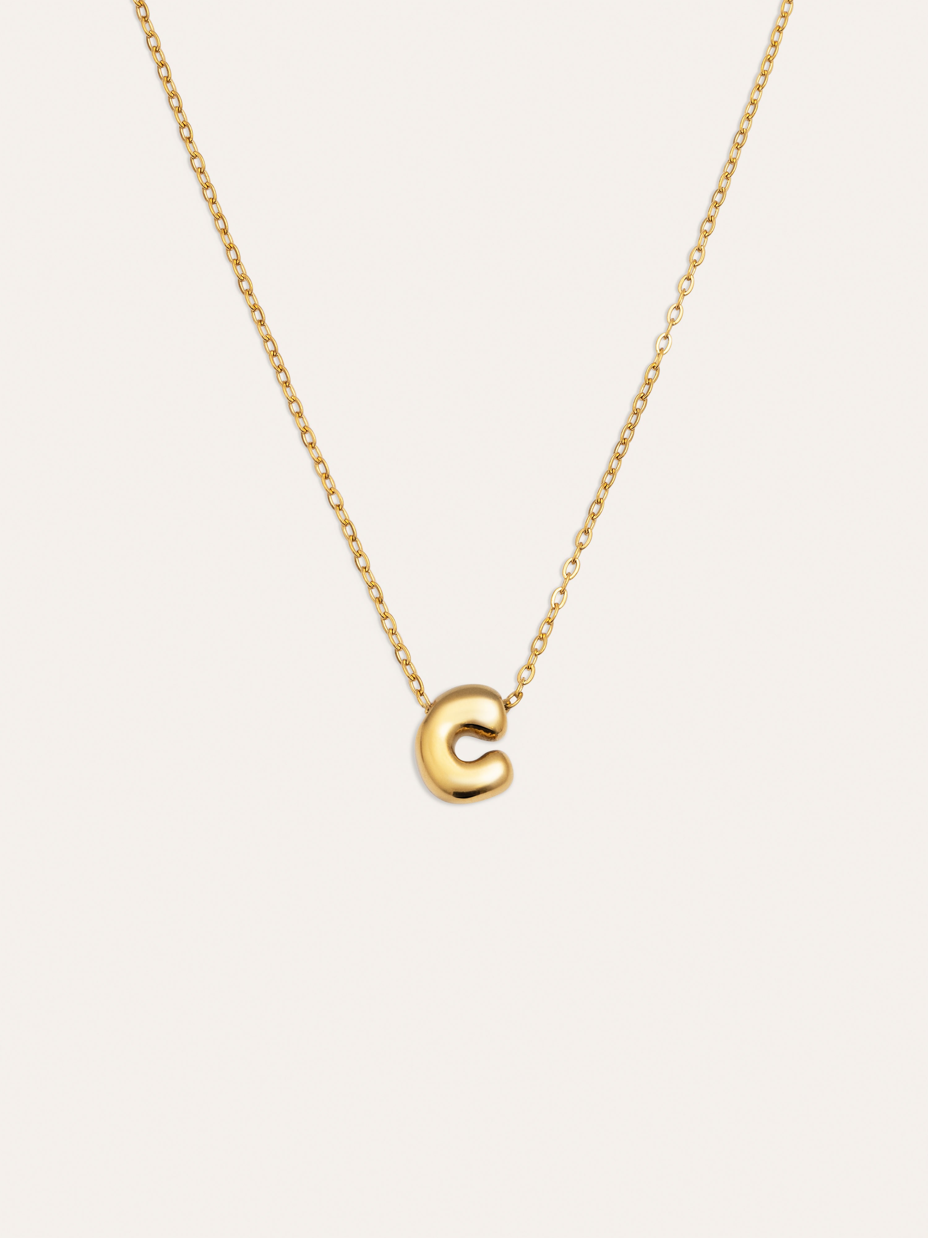 Collar Personalizado Hailey Letter Acero Baño Oro