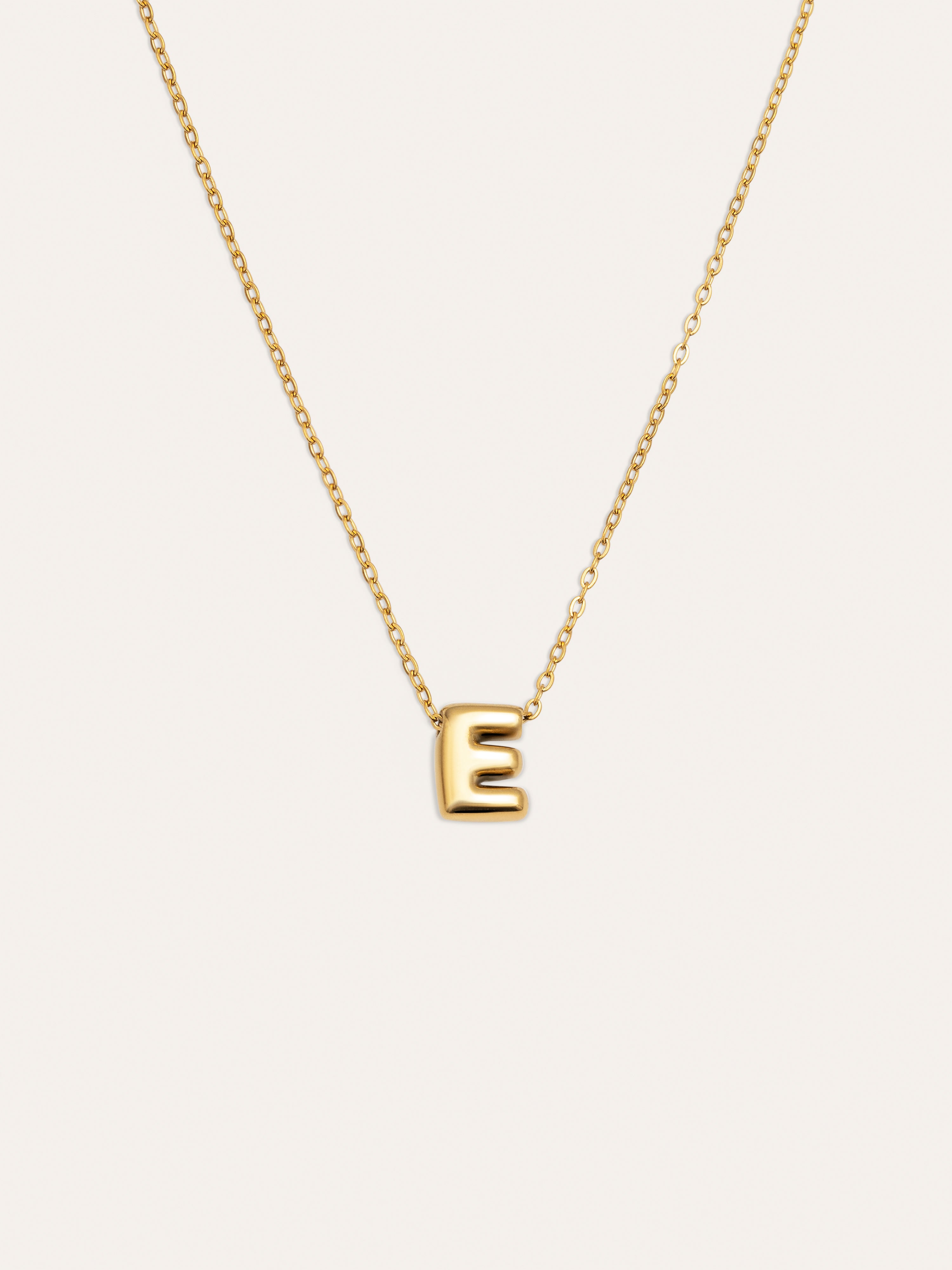 Collar Personalizado Hailey Letter Acero Baño Oro