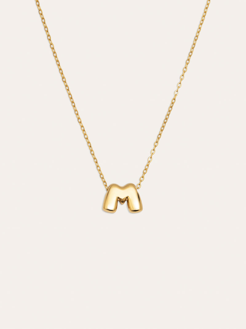 Collar Personalizado Hailey Letter Acero Baño Oro