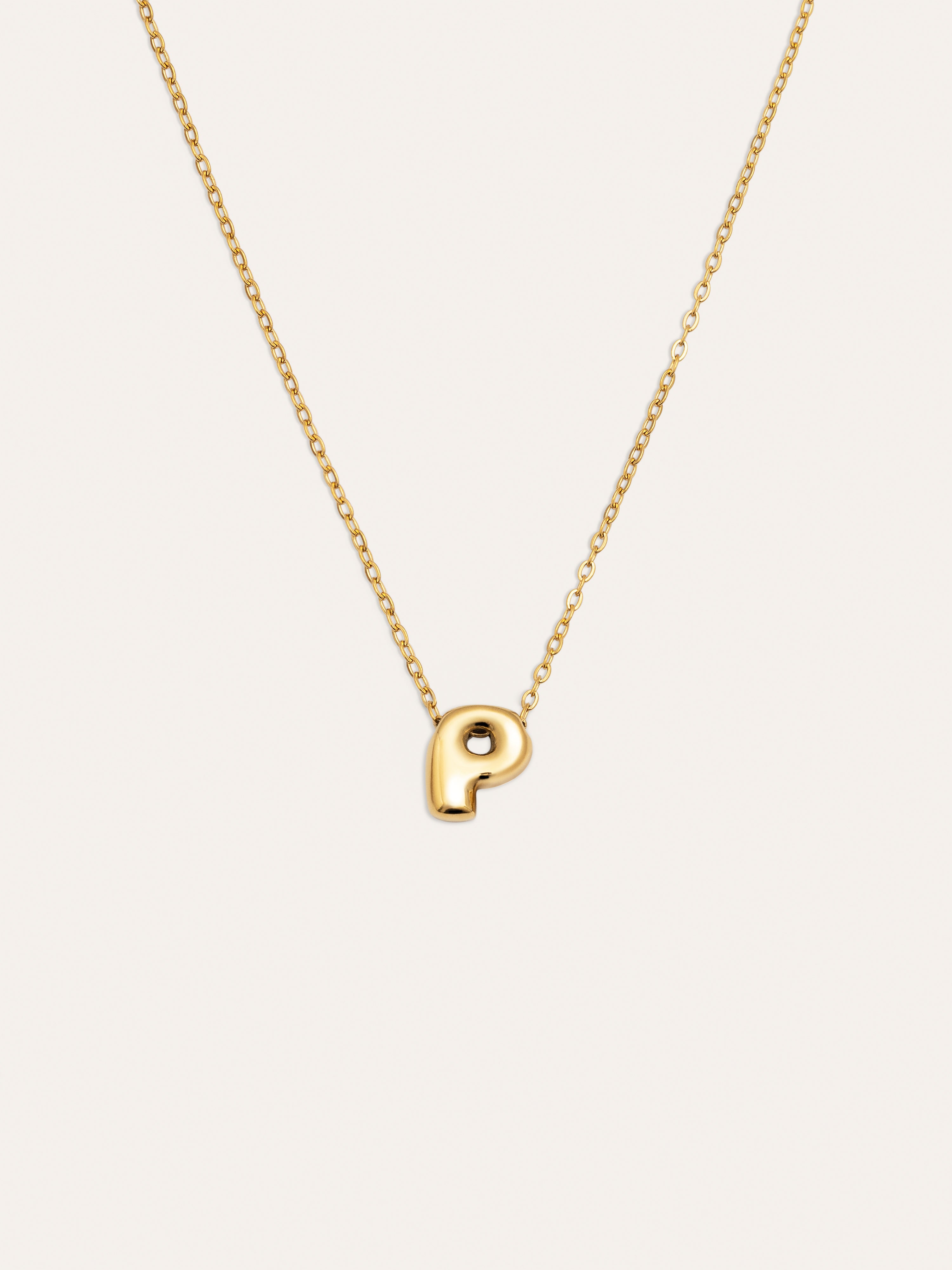 Collar Personalizado Hailey Letter Acero Baño Oro