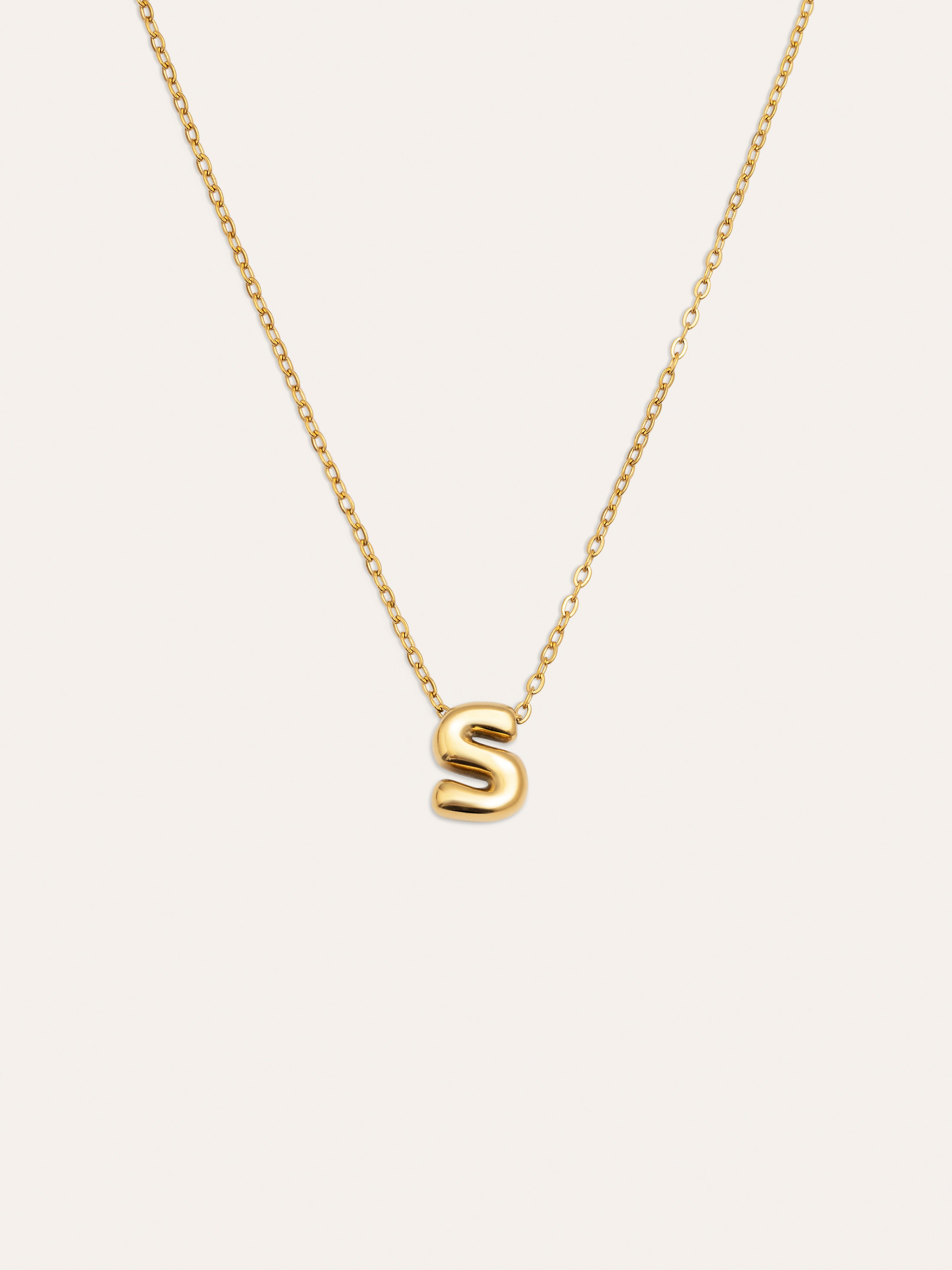 Collar Personalizado Hailey Letter Acero Baño Oro