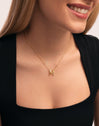 Collar Personalizado Letter Brillante Baño Oro