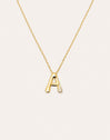 Collar Personalizado Letter Brillante Baño Oro