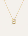Collar Personalizado Letter Brillante Baño Oro