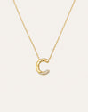 Collar Personalizado Letter Brillante Baño Oro