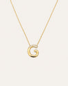 Collar Personalizado Letter Brillante Baño Oro