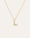 Collar Personalizado Letter Brillante Baño Oro