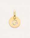 Mini Medallion Letter Acero Baño Oro