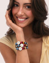 Bracciale Personalizzato Letter Madreperla Acciaio Placcato Oro - vista 4