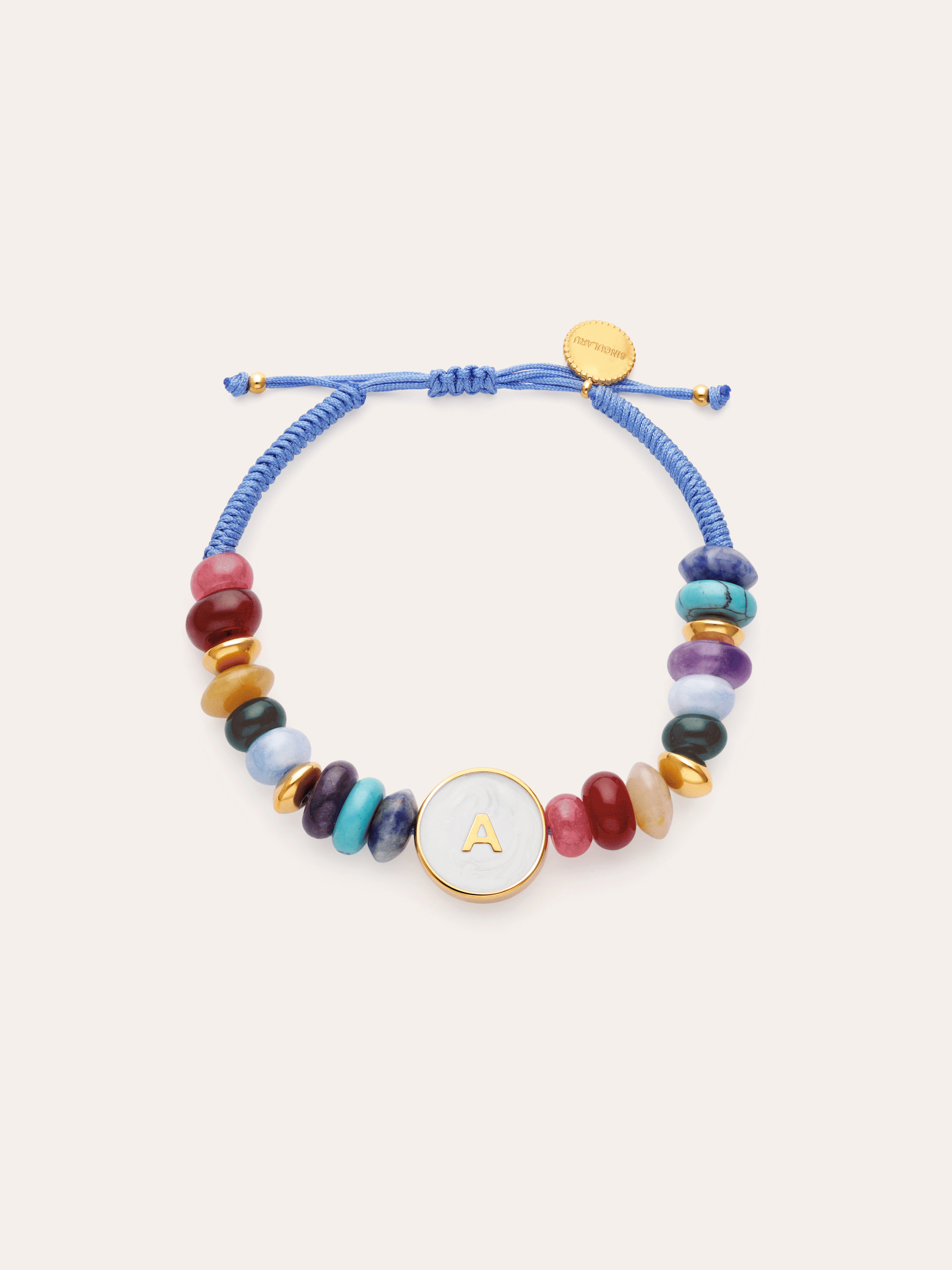 Bracciale Personalizzato Letter Madreperla Acciaio Placcato Oro