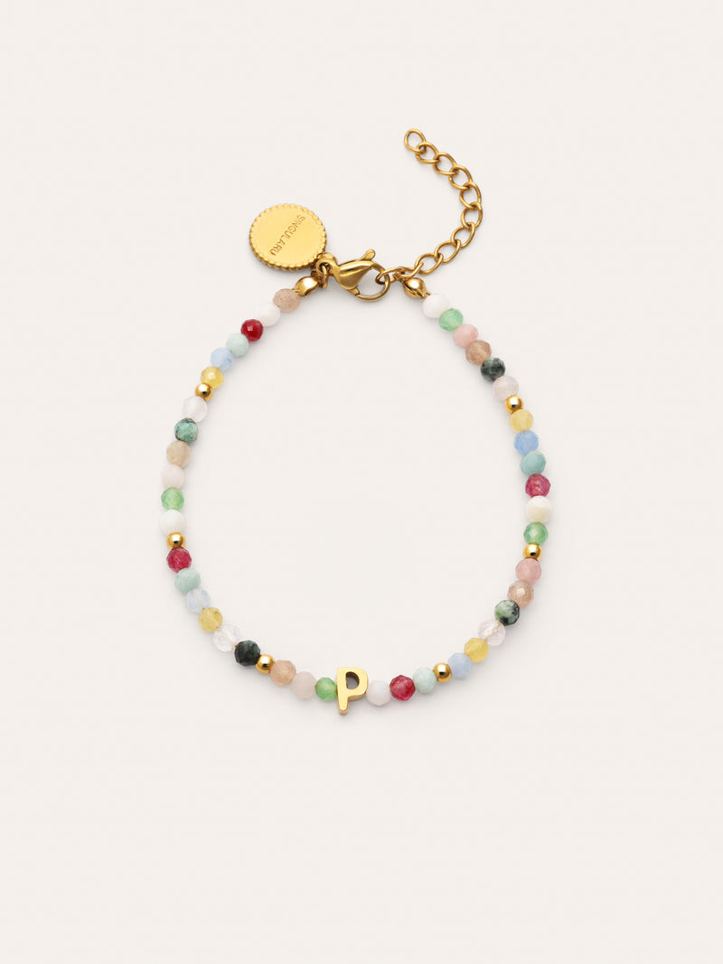 Pulseira Personalizada Letter Altea Color Aço Banho de Ouro