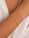 Bracelet Single Letter en Acier plaqué or - vista 6