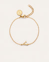Bracelet Single Letter en Acier plaqué or