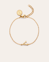 Bracelet Single Letter en Acier plaqué or