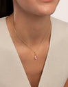 Charm Birthstones Plata Baño Oro