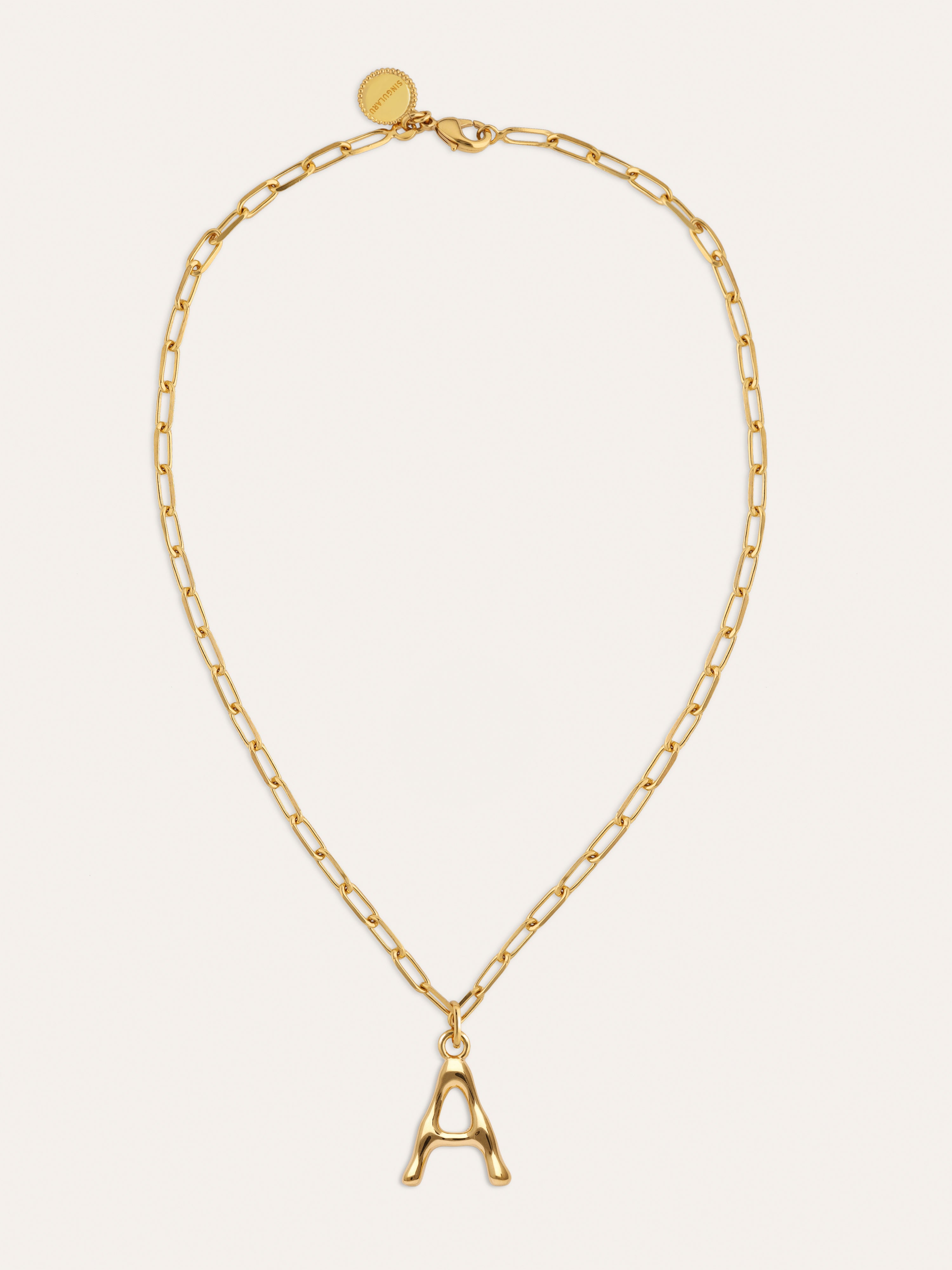 Chic Letter XL Personalized Gold Necklace