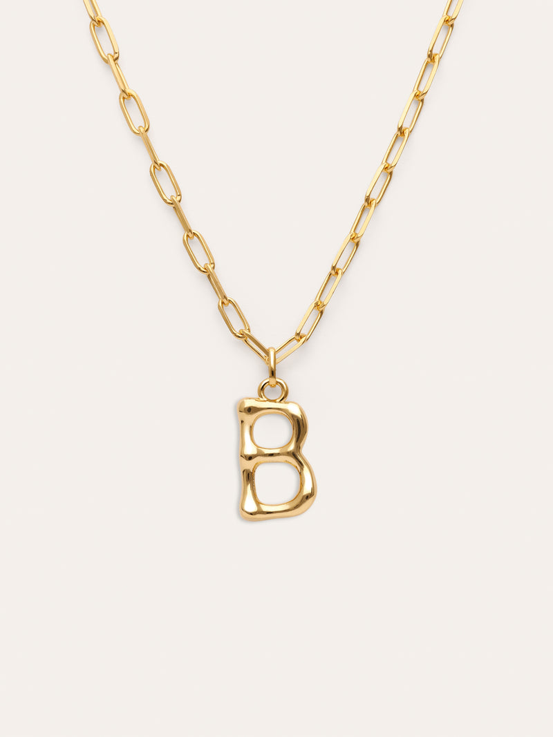 Chic Letter XL Personalized Gold Necklace