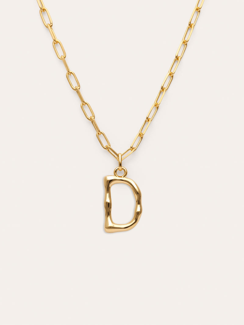 Chic Letter XL Personalized Gold Necklace
