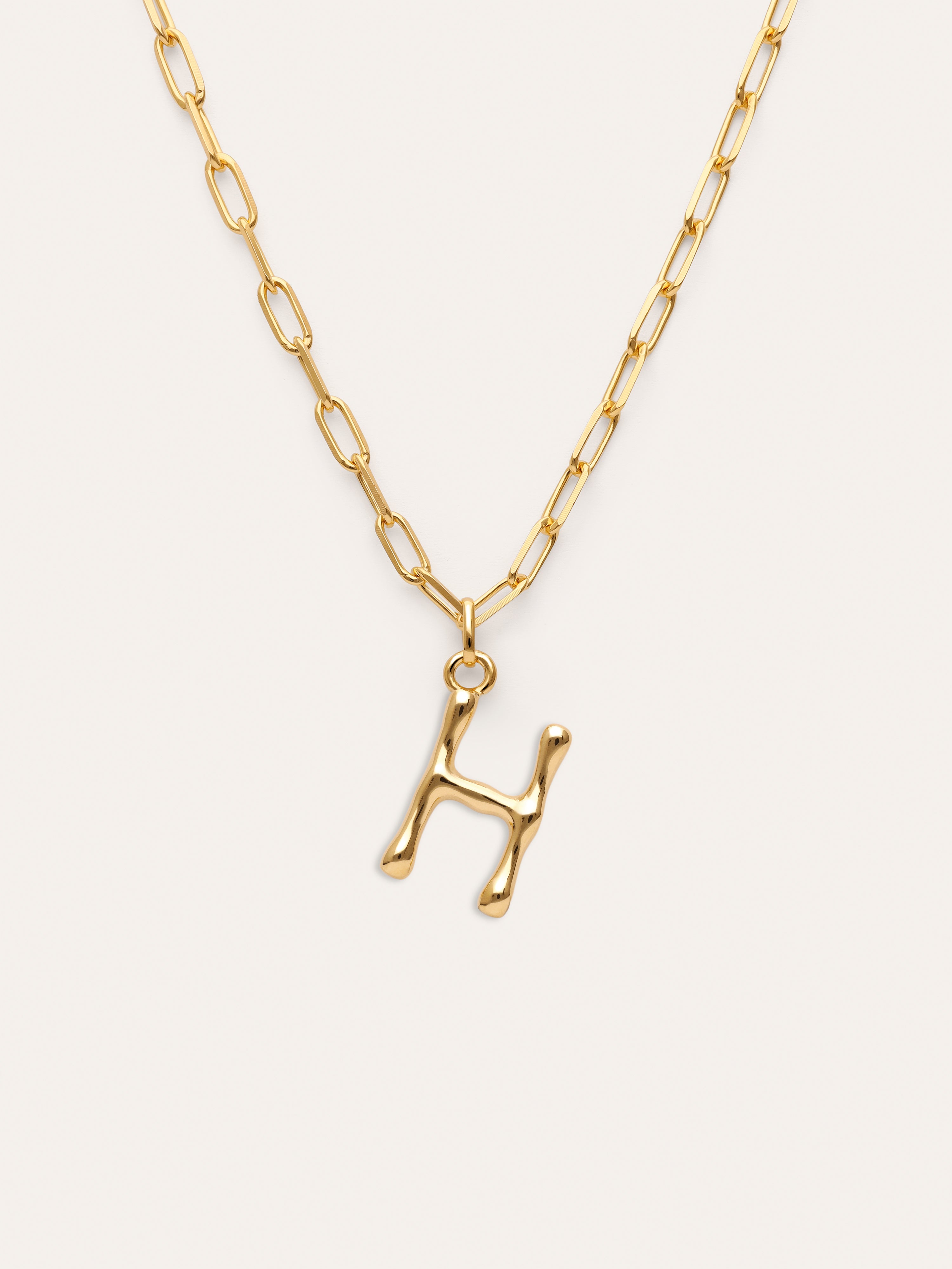Chic Letter XL Personalized Gold Necklace