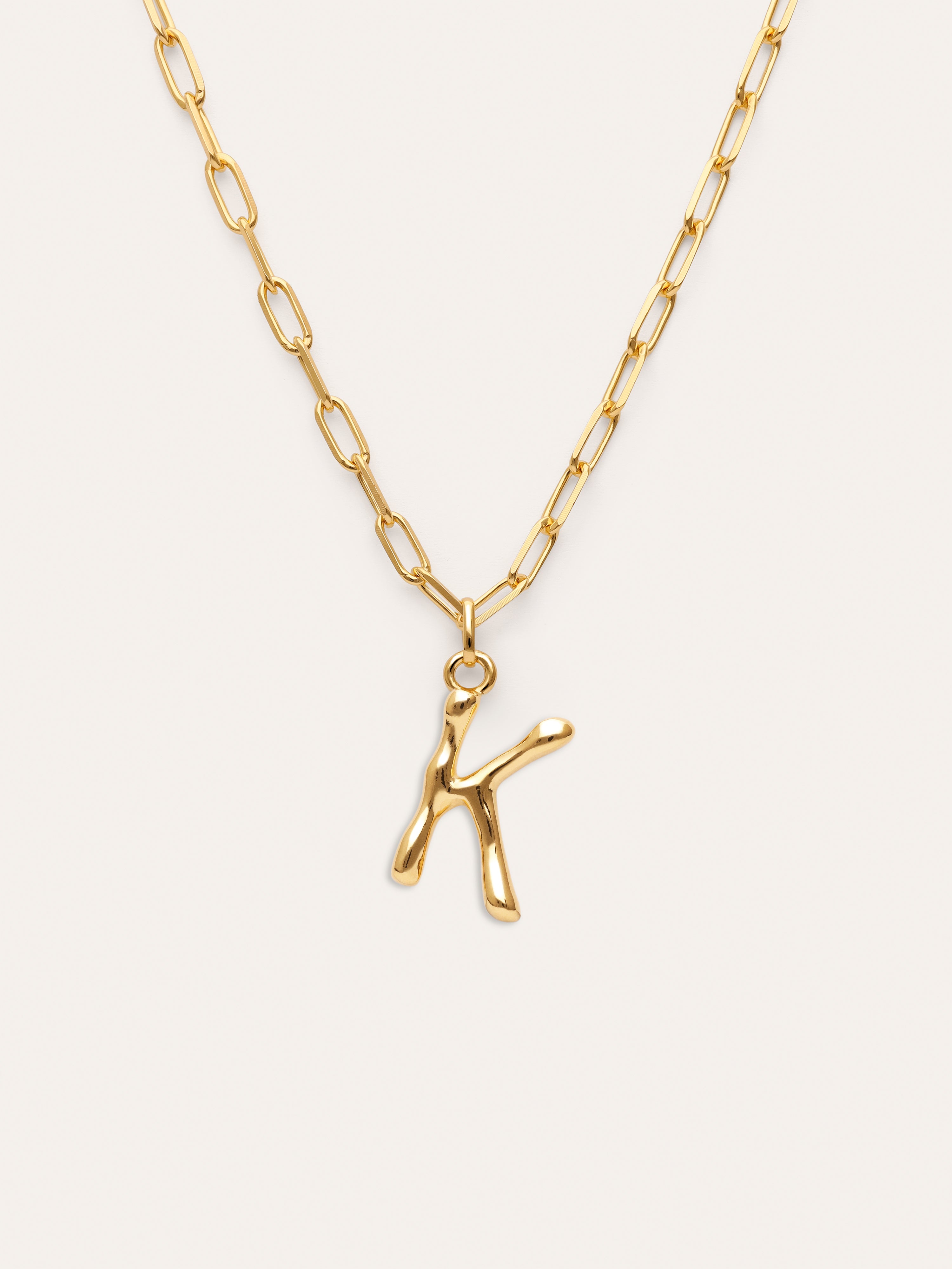 Chic Letter XL Personalized Gold Necklace