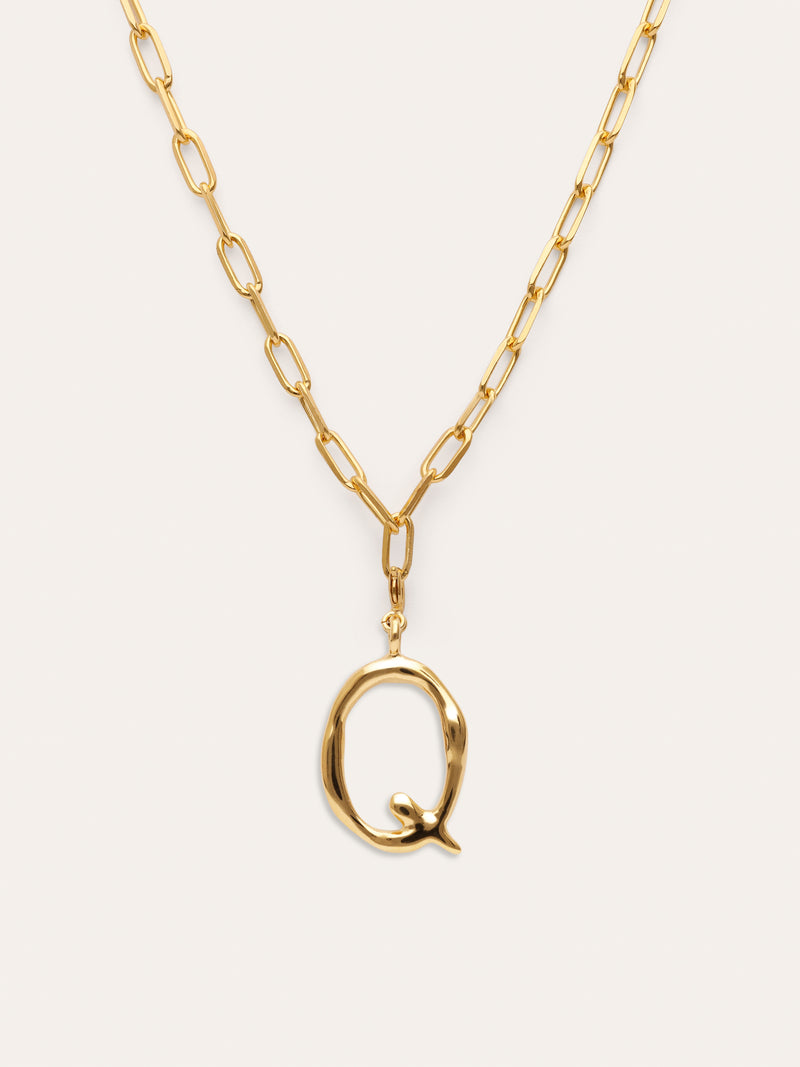 Chic Letter XL Personalized Gold Necklace