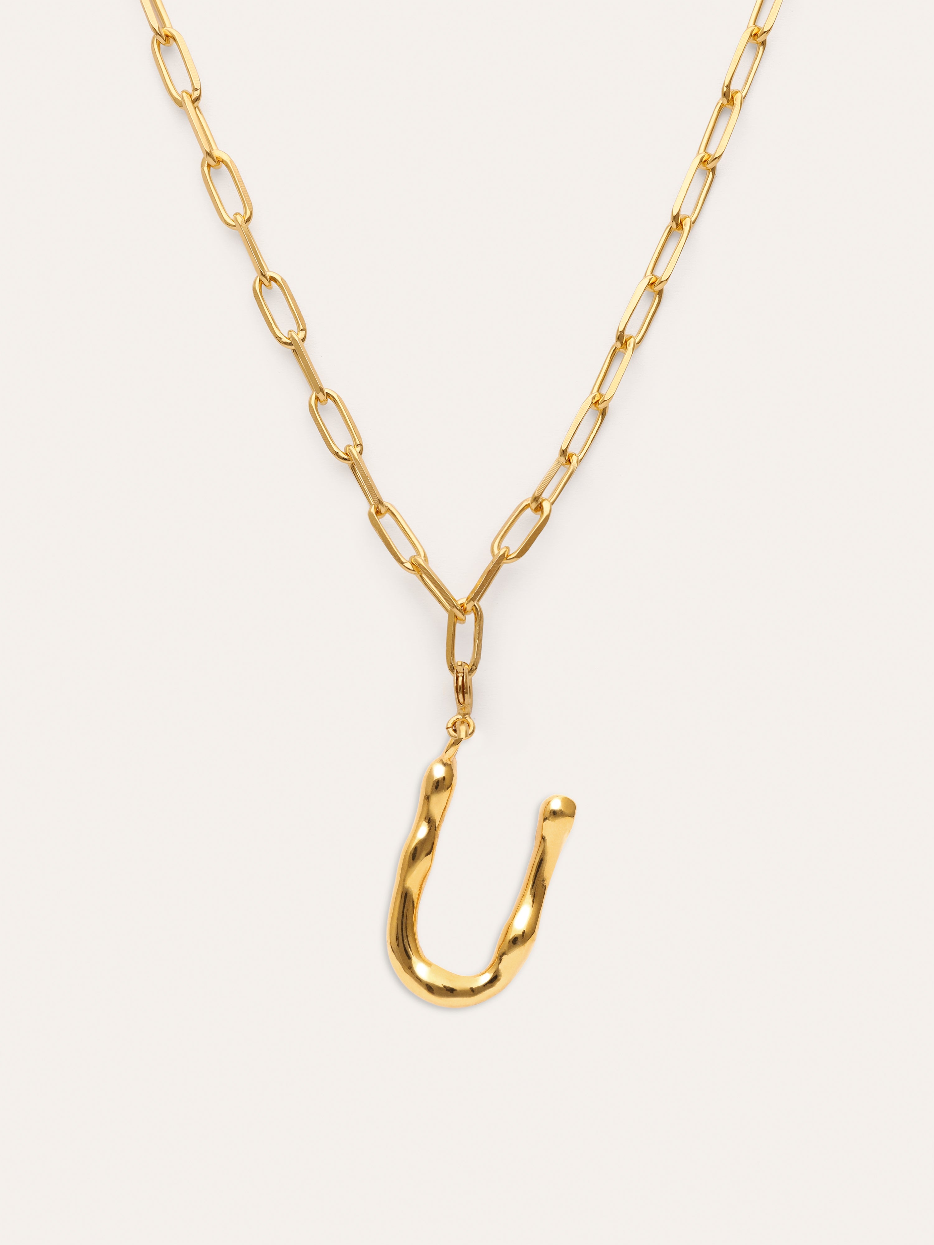 Chic Letter XL Personalized Gold Necklace