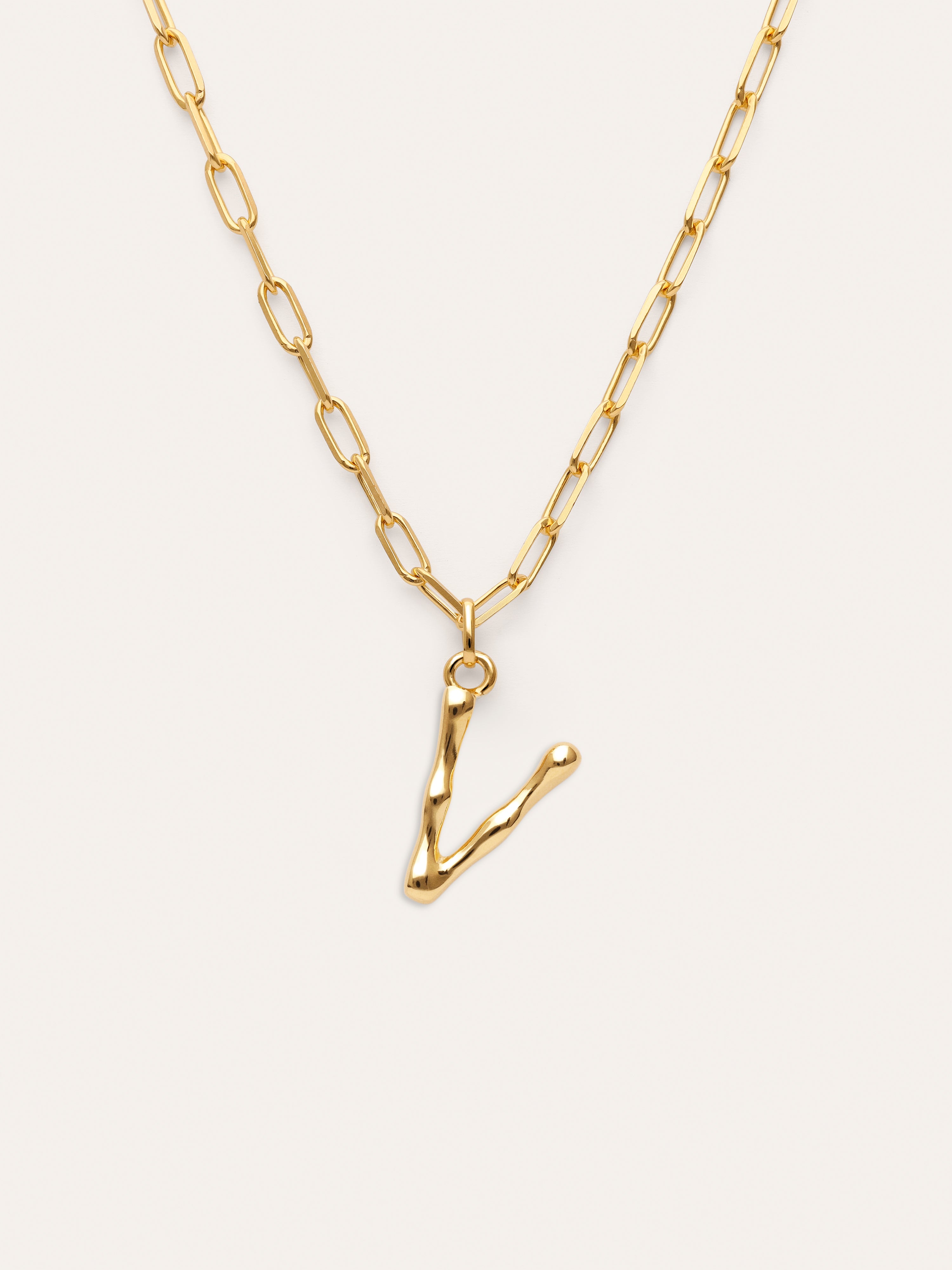 Chic Letter XL Personalized Gold Necklace