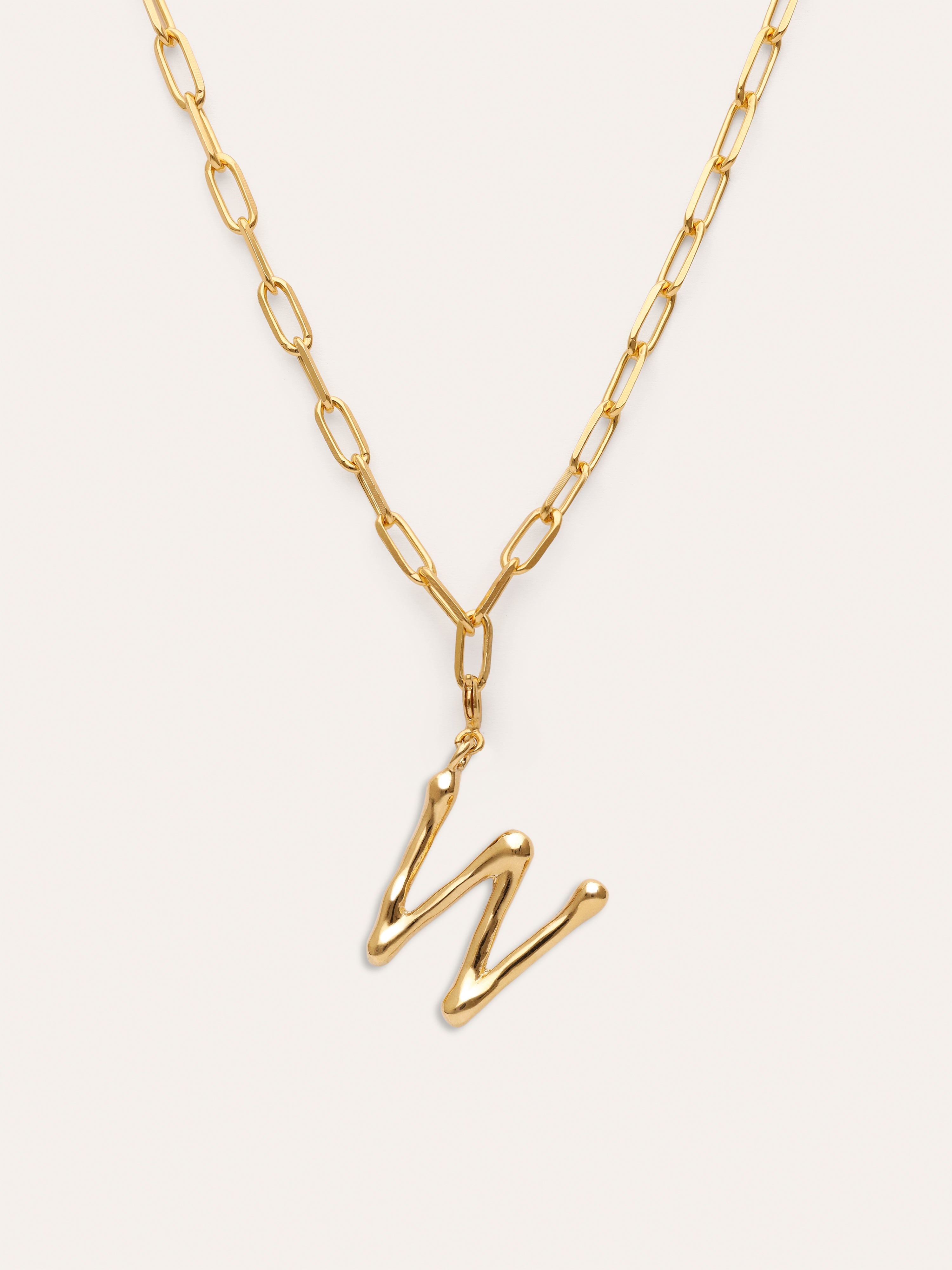 Chic Letter XL Personalized Gold Necklace