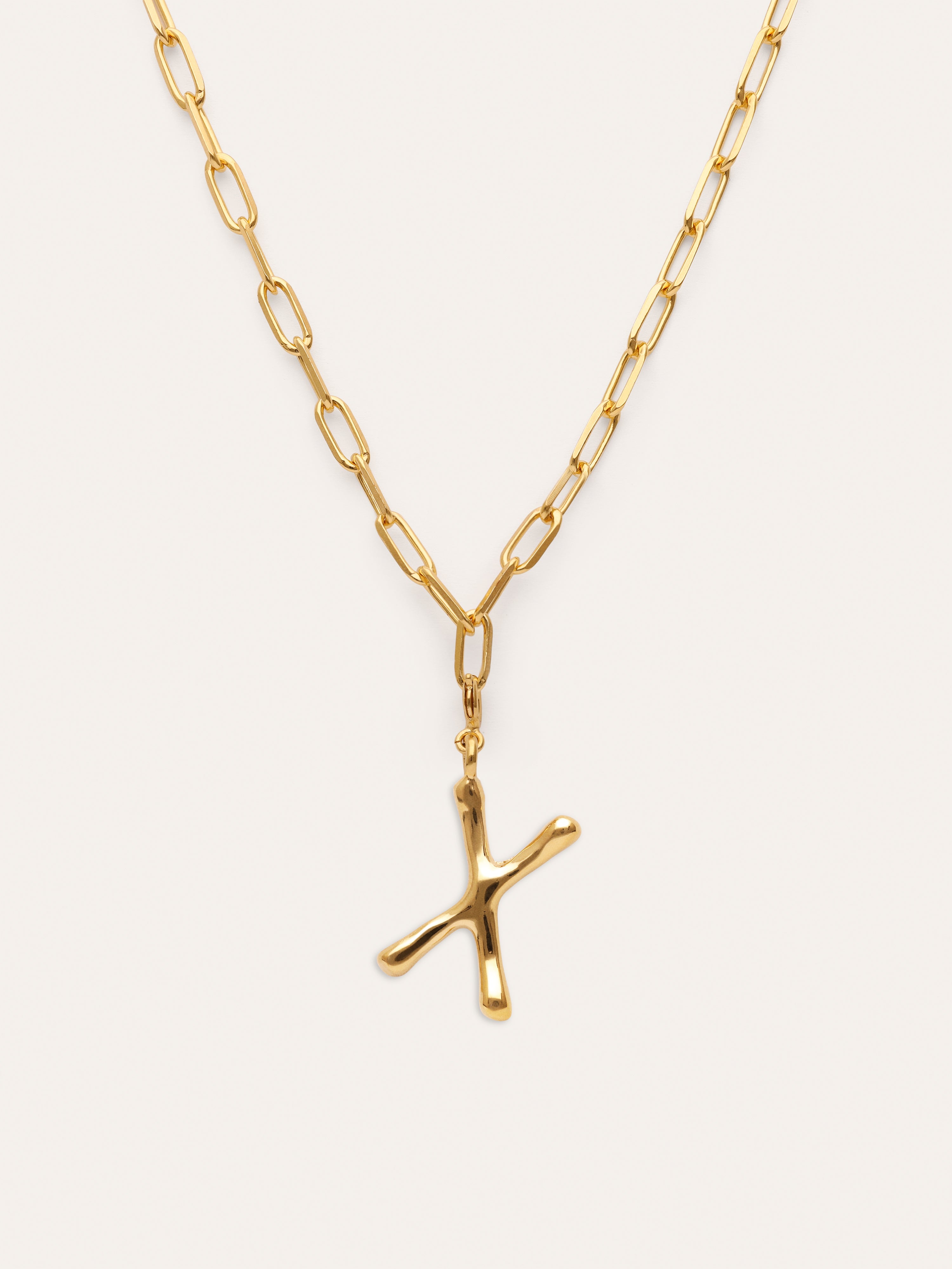 Chic Letter XL Personalized Gold Necklace