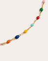 Gepersonaliseerde ketting Colors Enamel Letter verguld met goud