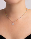Gepersonaliseerde ketting Colors Enamel Letter
