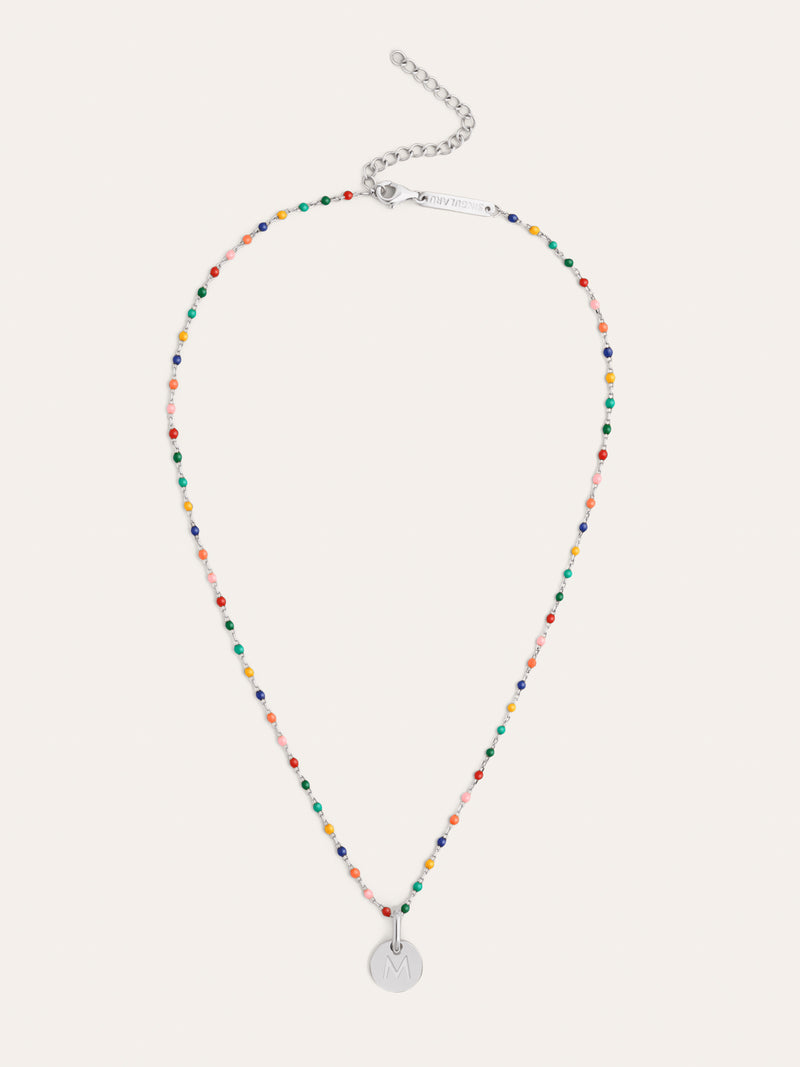 Personalisierte Halskette Colors Enamel Letter