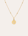 Gepersonaliseerde ketting Mini Medallion verguld met goud