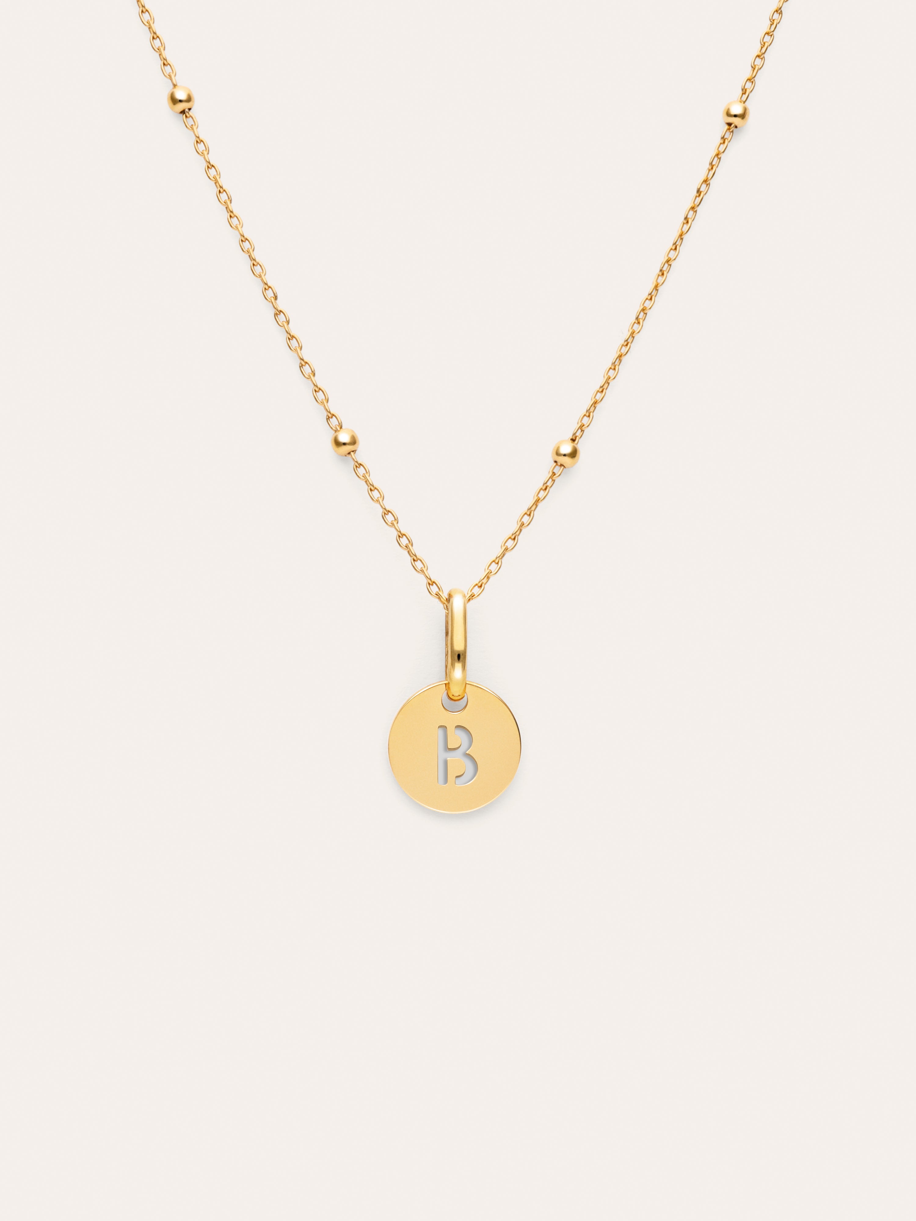 Gepersonaliseerde ketting Mini Medallion verguld met goud
