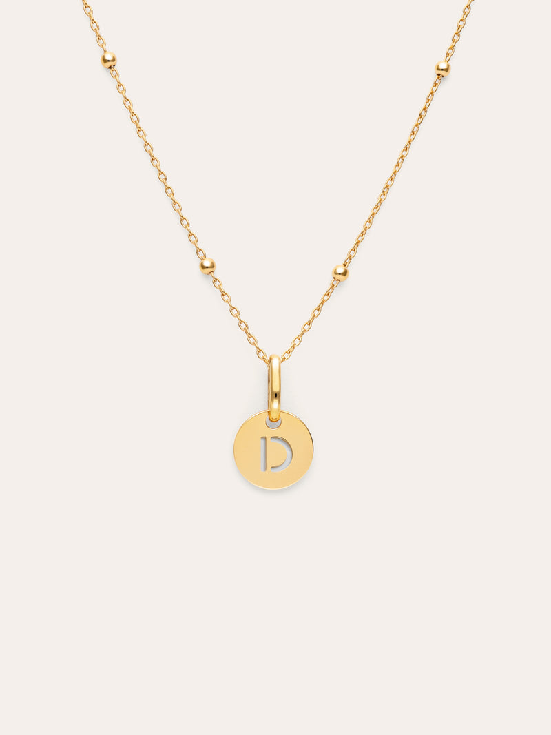 Gepersonaliseerde ketting Mini Medallion verguld met goud